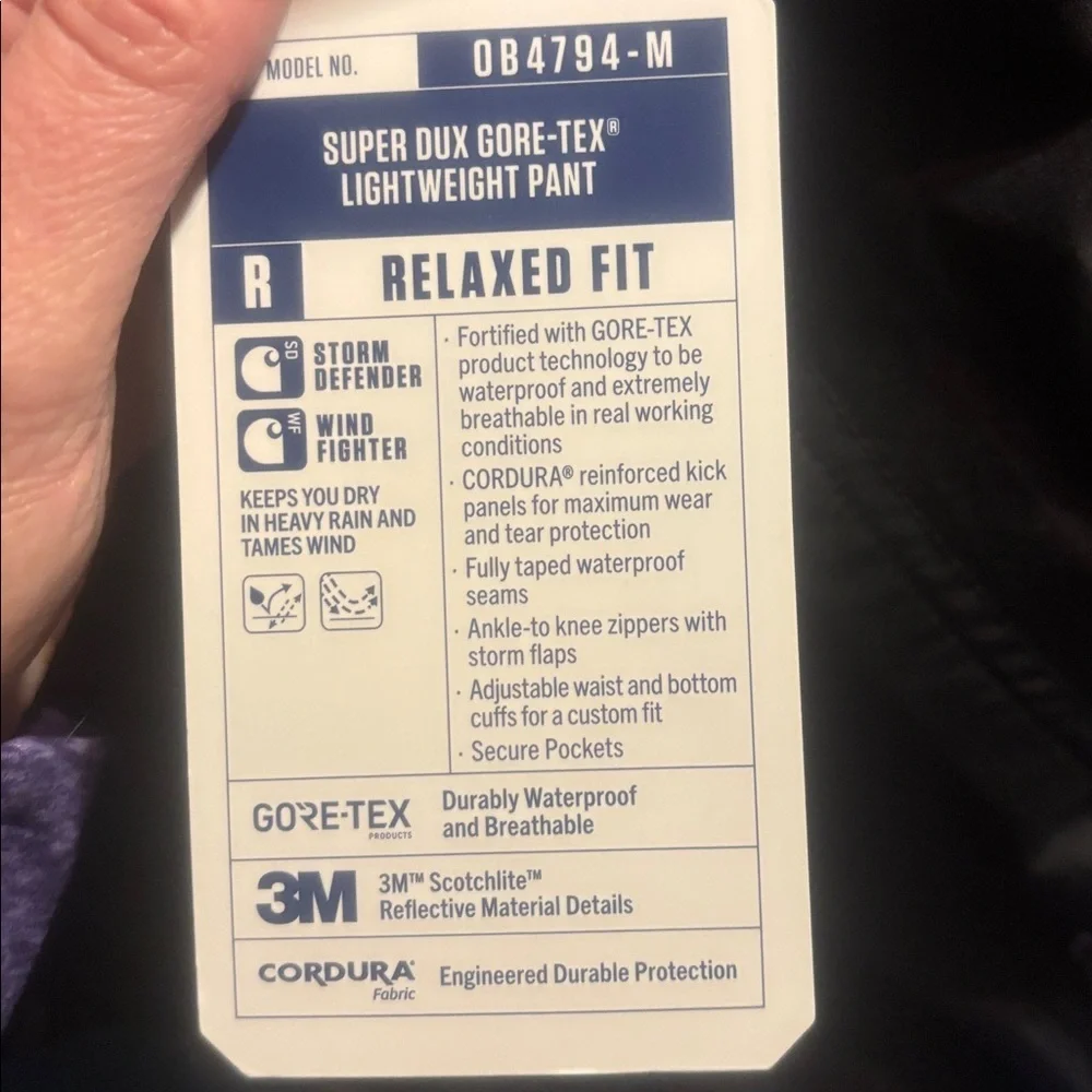 Carhartt Pants Super Dux Relaxed Fit Lightweight Gore-Tex® Waterproof Men 2XL